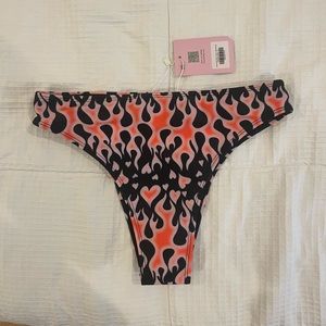 Emma Mulholland on Holiday - FLAME CHEEKY BIKINI BRIEF ❤️‍🔥